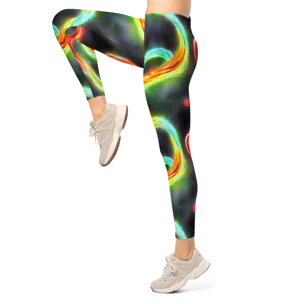Sherwood Swirl on Leggings — Left