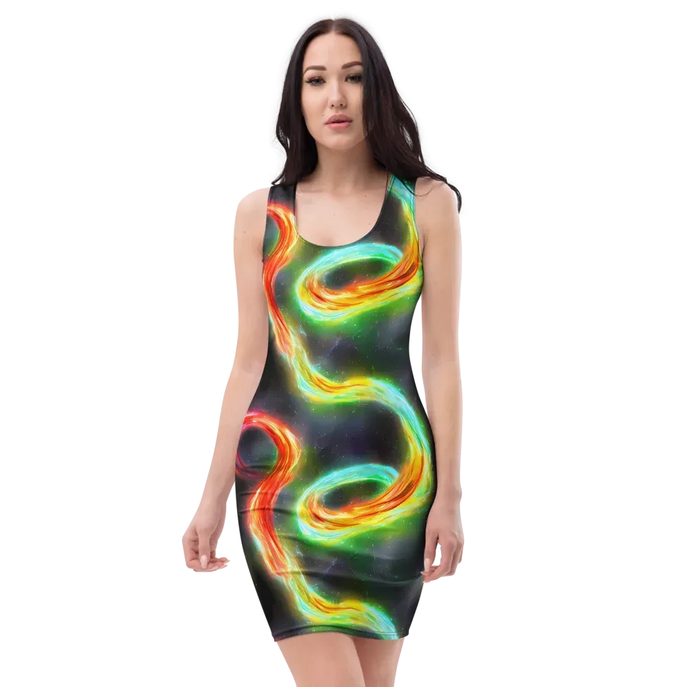 Sherwood Swirl on Bodycon Dress — Front