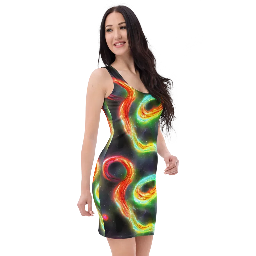 Sherwood Swirl on Bodycon Dress — Right Front