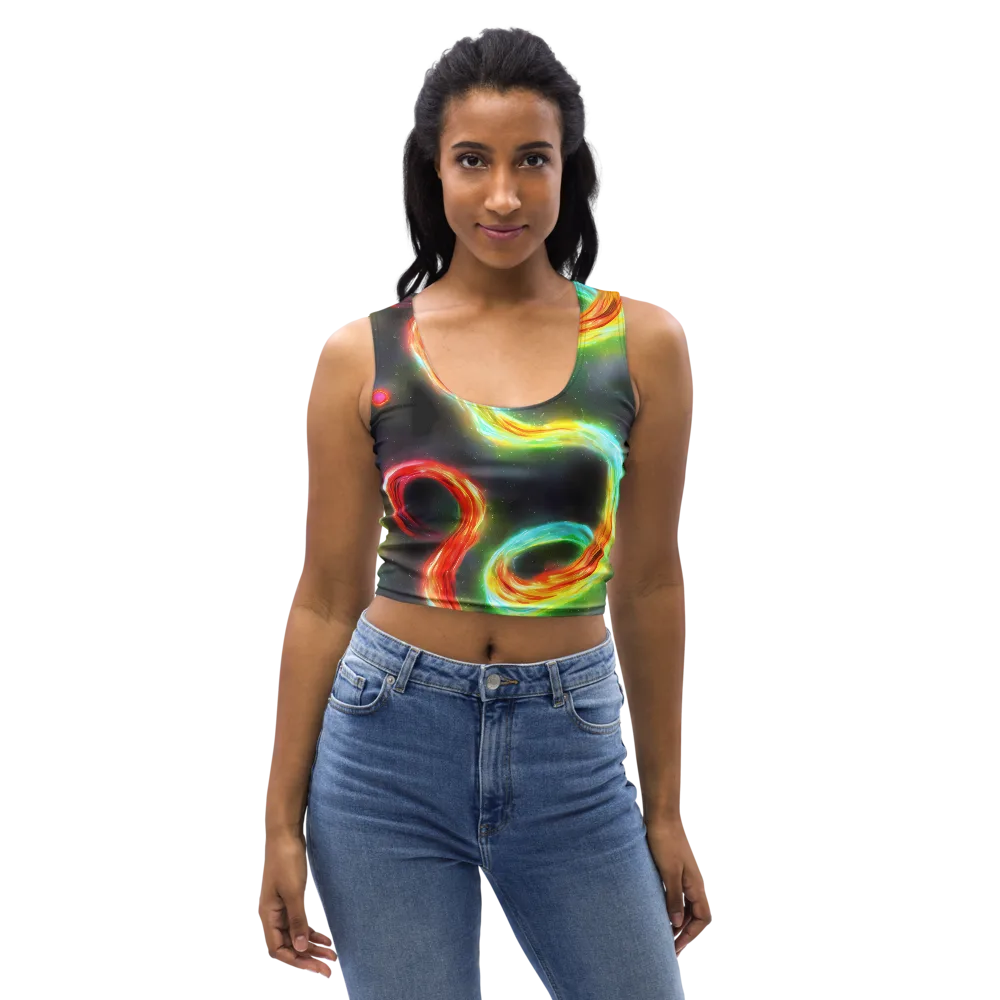 Sherwood Swirl on Crop Top — Front