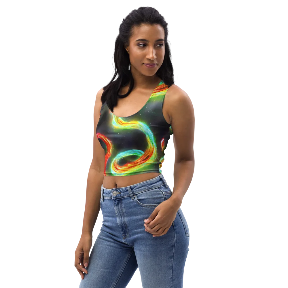 Sherwood Swirl on Crop Top — Left Front