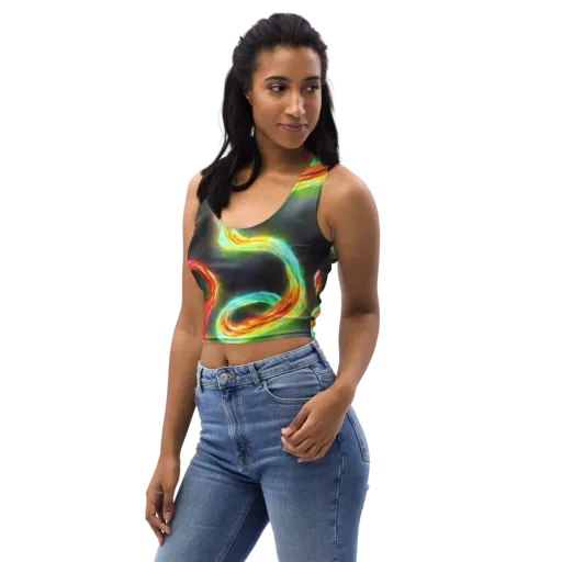 Sherwood Swirl on a Crop Top