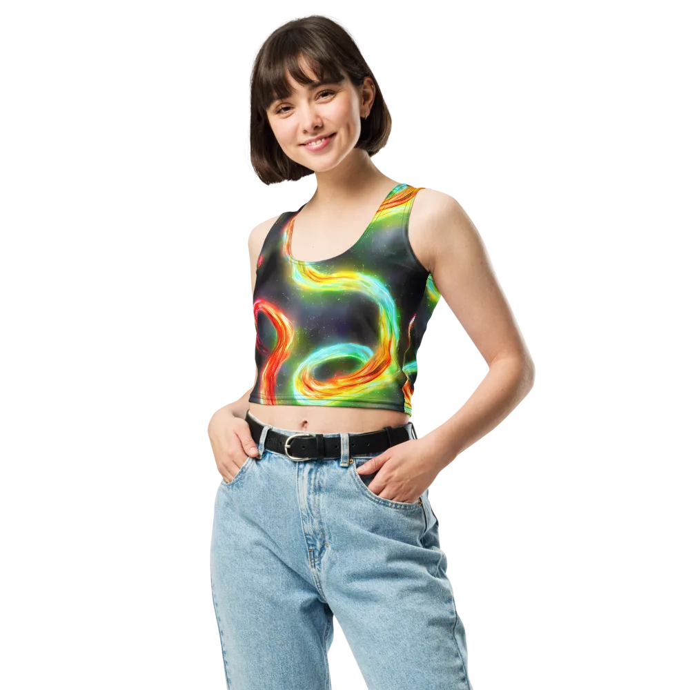 Sherwood Swirl on Crop Top — Front