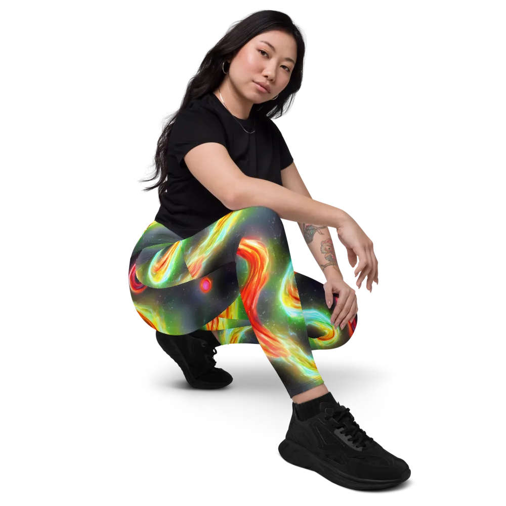 Sherwood Swirl on Leggings with Pockets — Right Front
