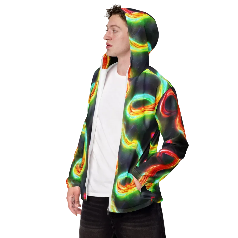 Sherwood Swirl on Men's Windbreaker — Left Front
