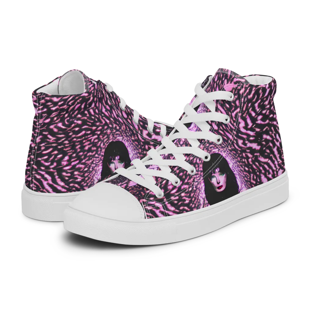 Meryl's Mystery on Men's High Top Canvas Shoes — Left