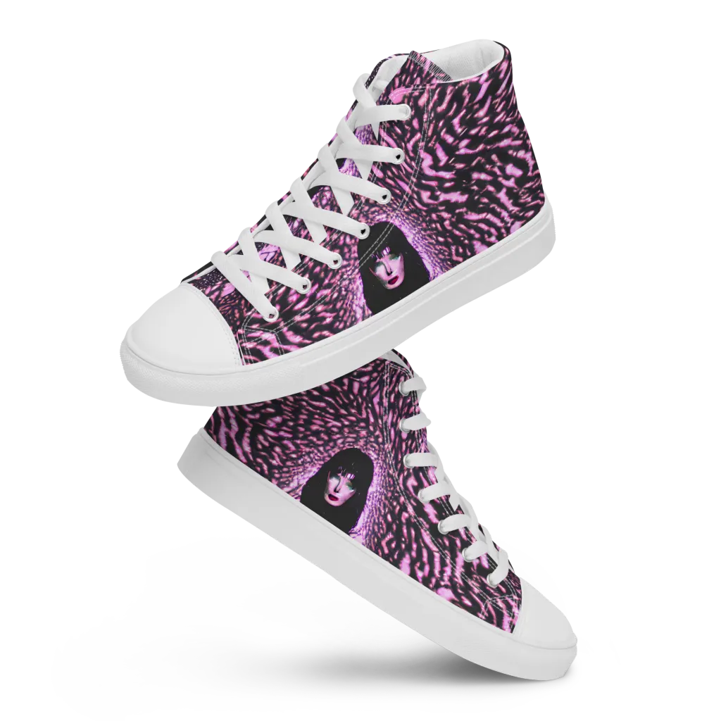 Meryl's Mystery on Men's High Top Canvas Shoes — Front