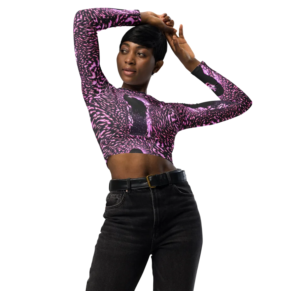 Meryl's Mystery on Long Sleeve Crop Top — Front