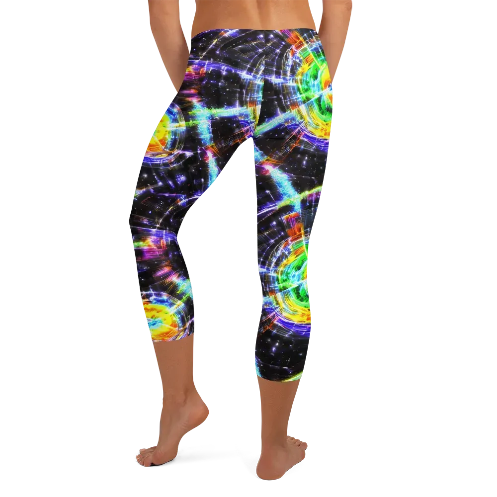 Hirschl's Vortex on Capri Leggings — Back