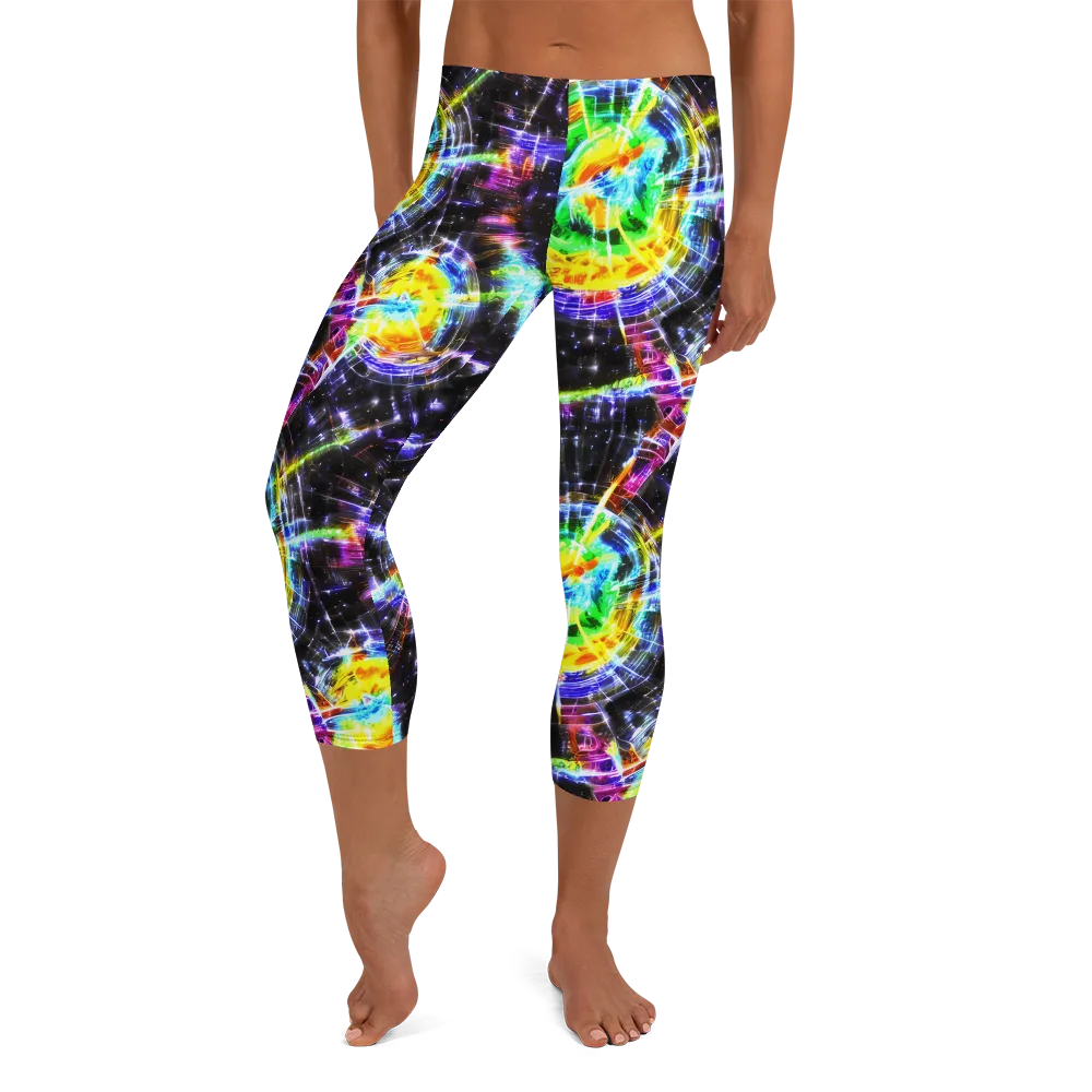 Hirschl's Vortex on Capri Leggings — Front