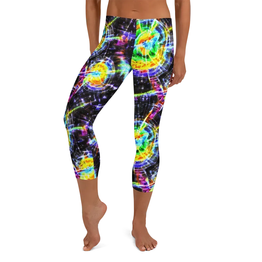 Hirschl's Vortex on Capri Leggings — Front
