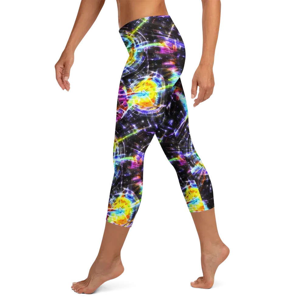Hirschl's Vortex on Capri Leggings — Left