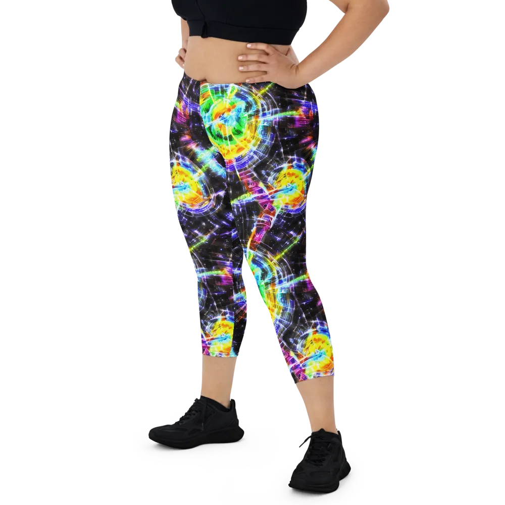 Hirschl's Vortex on Capri Leggings — Front