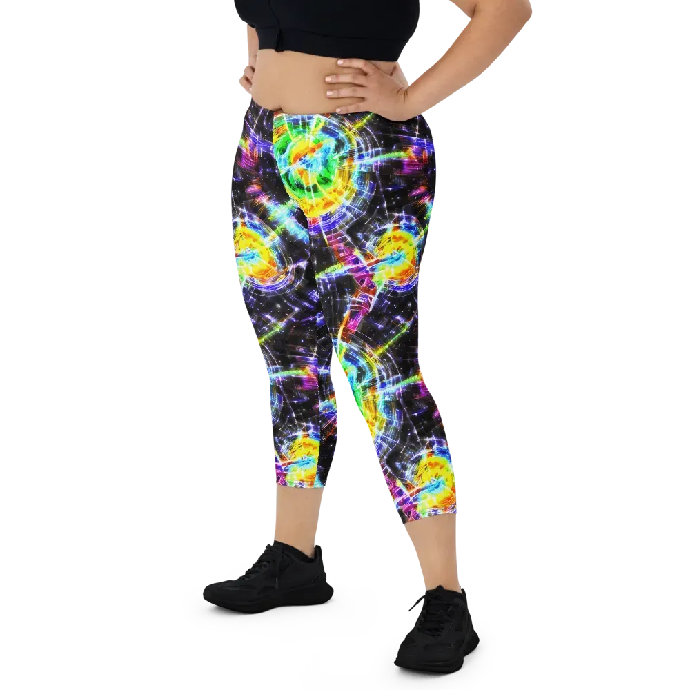 Hirschl's Vortex on Capri Leggings — Front