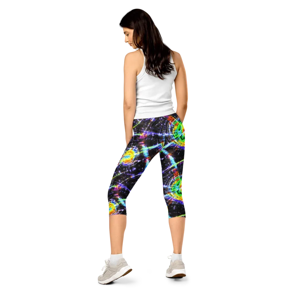 Hirschl's Vortex on Capri Leggings — Back