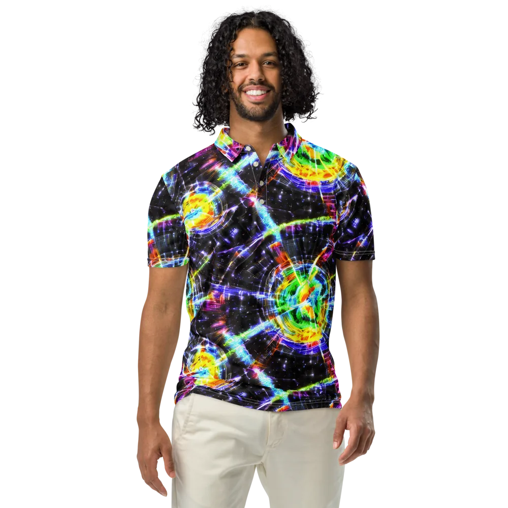 Hirschl's Vortex on Men's Slim Fit Polo Shirt — Front