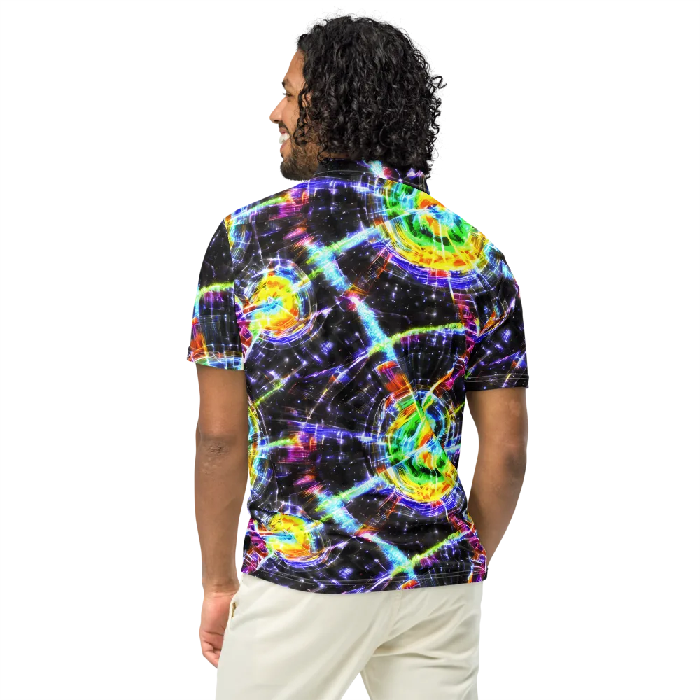 Hirschl's Vortex on Men's Slim Fit Polo Shirt — Back