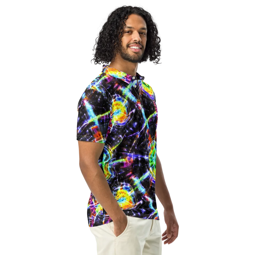Hirschl's Vortex on Men's Slim Fit Polo Shirt — Right Front