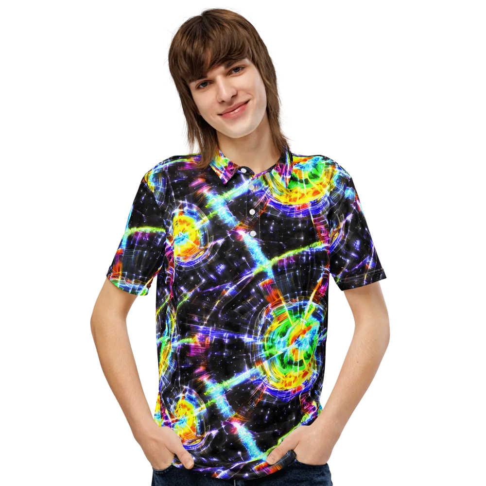 Hirschl's Vortex on Men's Slim Fit Polo Shirt — Front