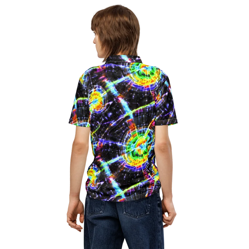Hirschl's Vortex on Men's Slim Fit Polo Shirt — Back