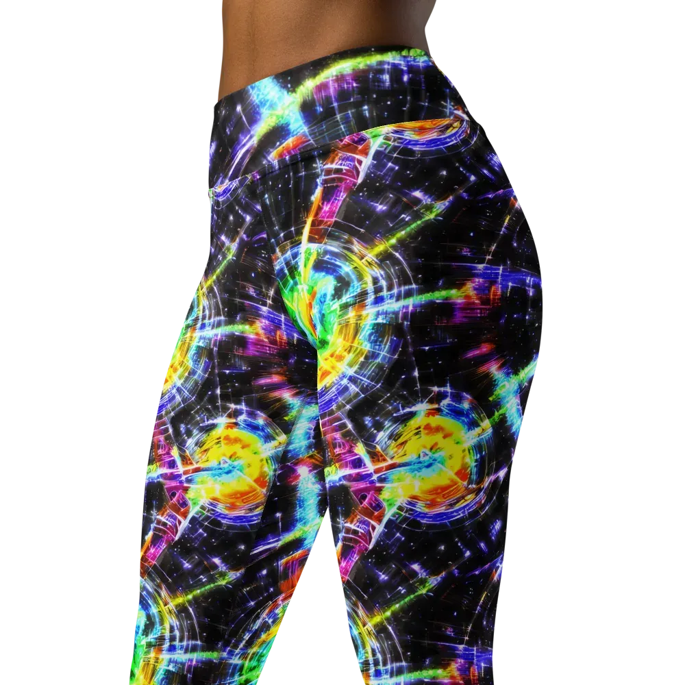 Hirschl's Vortex on Yoga Leggings — Left Front