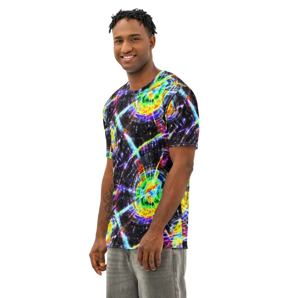 Hirschl's Vortex on Men's Cotton Crew Neck T-Shirt — Left Front