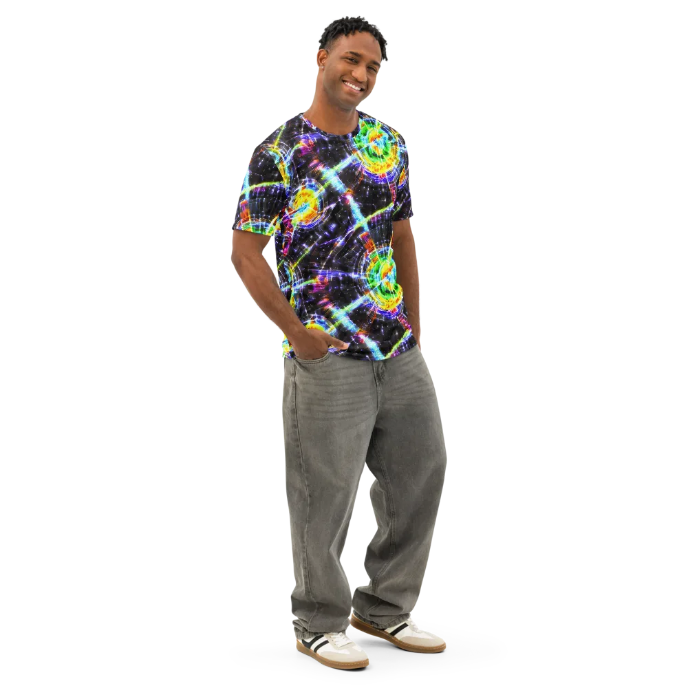 Hirschl's Vortex on Men's Cotton Crew Neck T-Shirt — Right Front