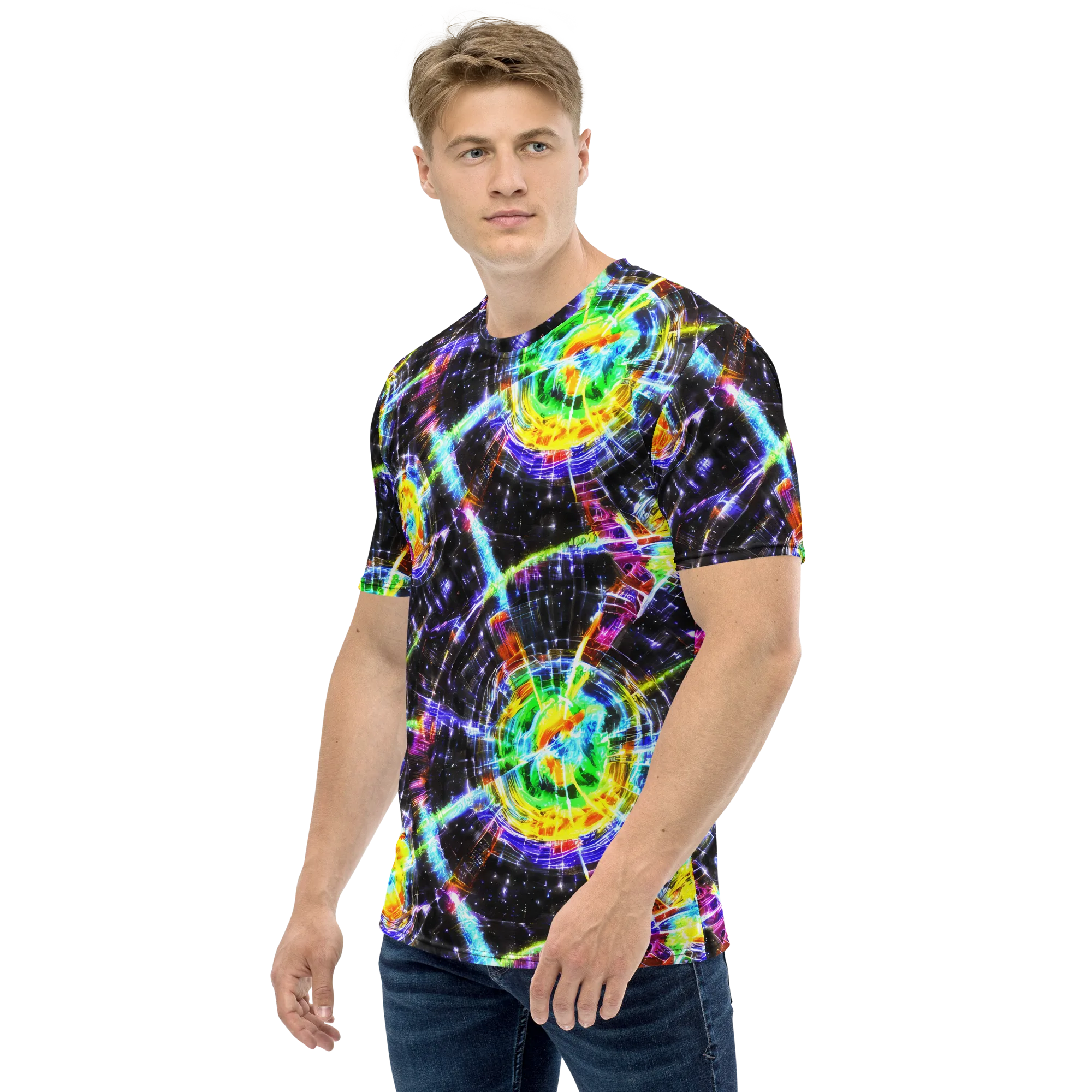 Hirschl's Vortex on Men's Crew Neck T-Shirt — Left