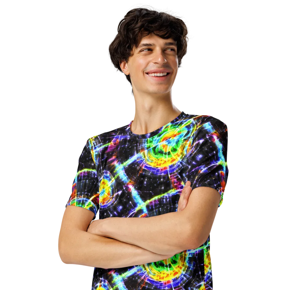 Hirschl's Vortex on Men's Crew Neck T-Shirt — Left Front