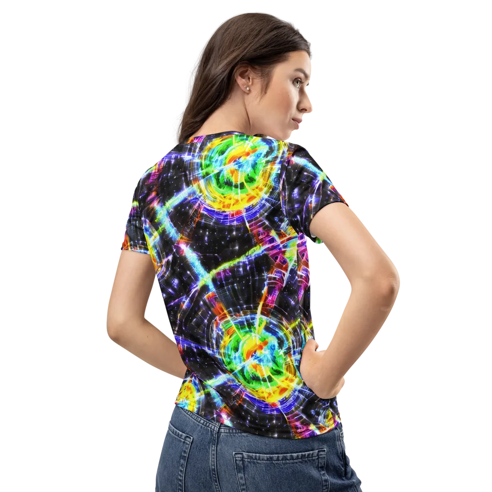 Hirschl's Vortex on Women's Crew Neck T-Shirt — Back