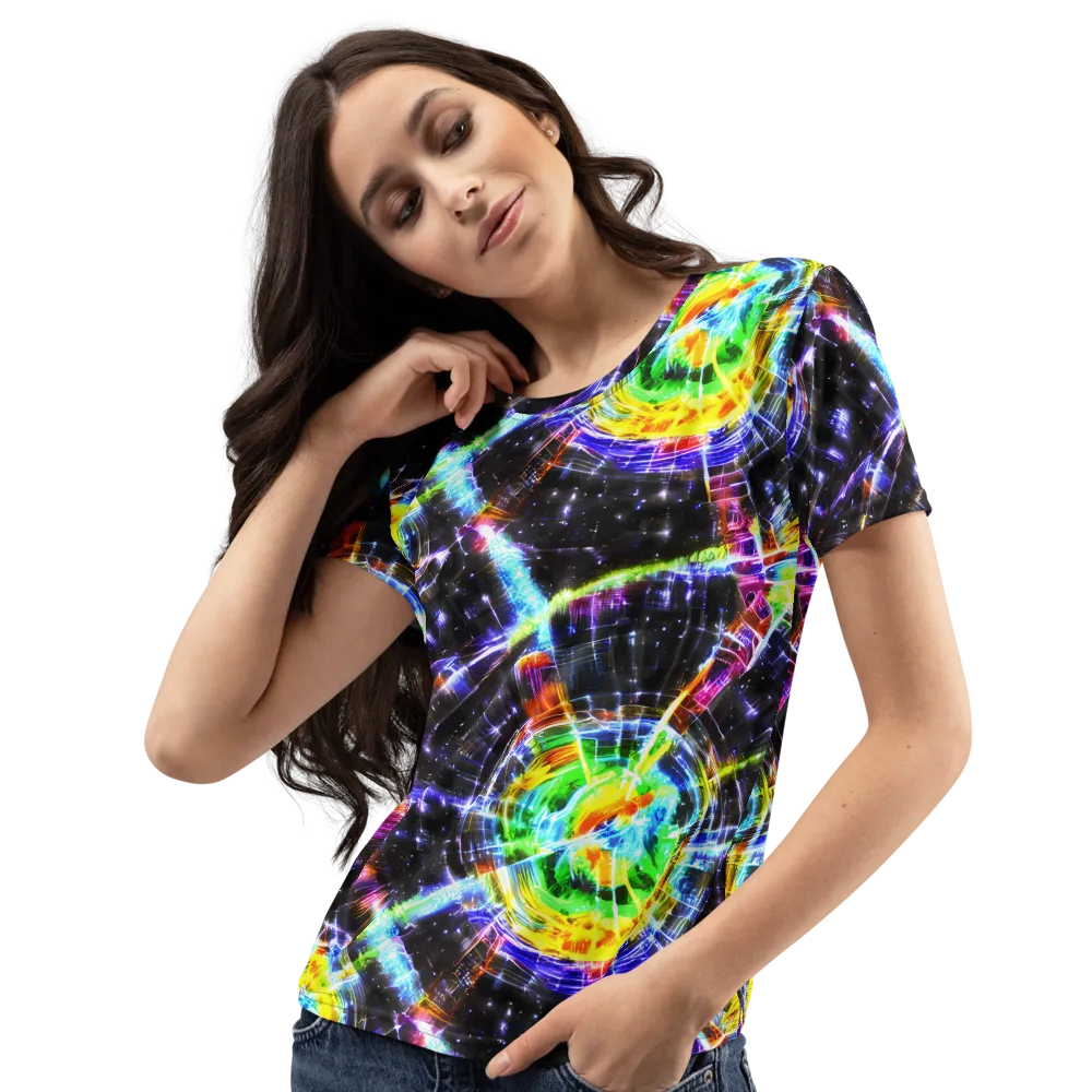 Hirschl's Vortex on Women's Crew Neck T-Shirt — Left Front