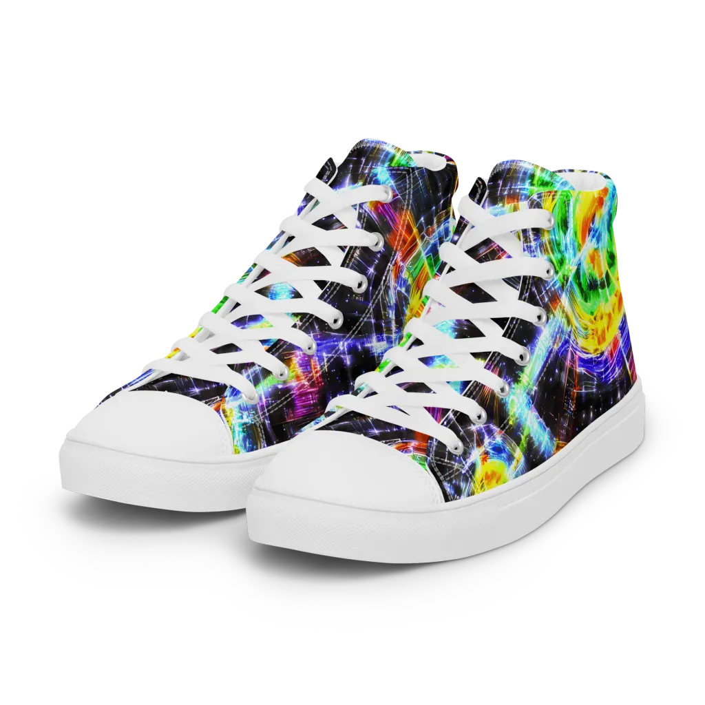 Hirschl's Vortex on Women's High Top Canvas Shoes — Left Front