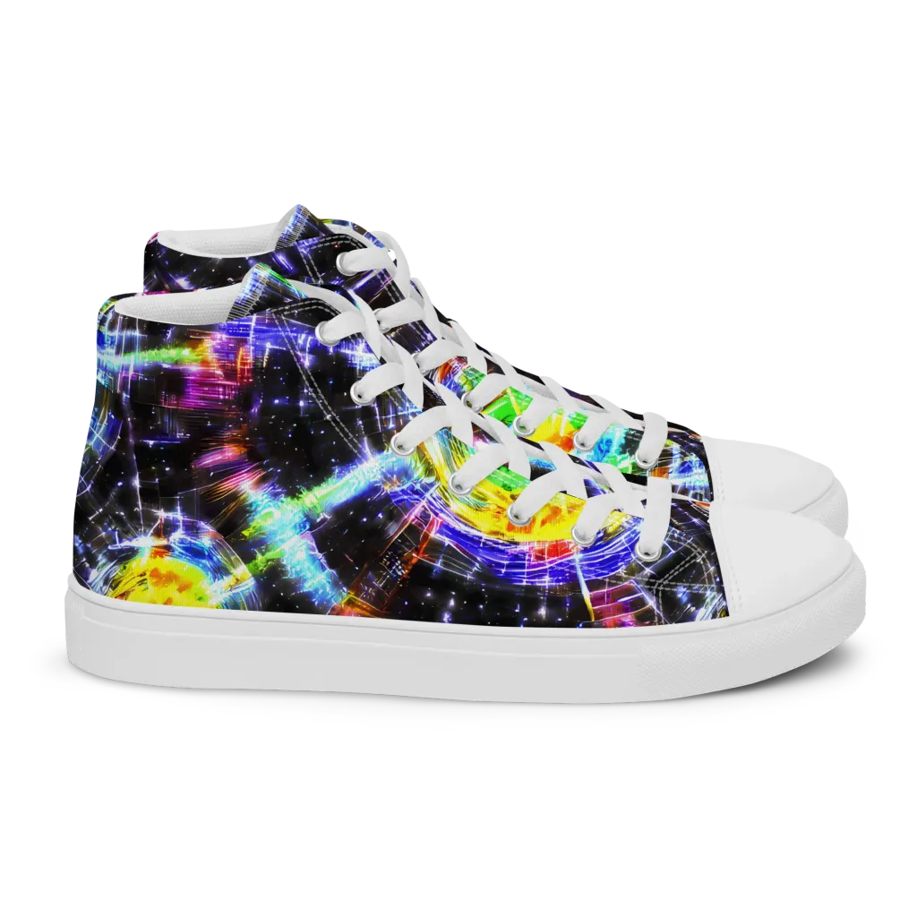 Hirschl's Vortex on Women's High Top Canvas Shoes — Right