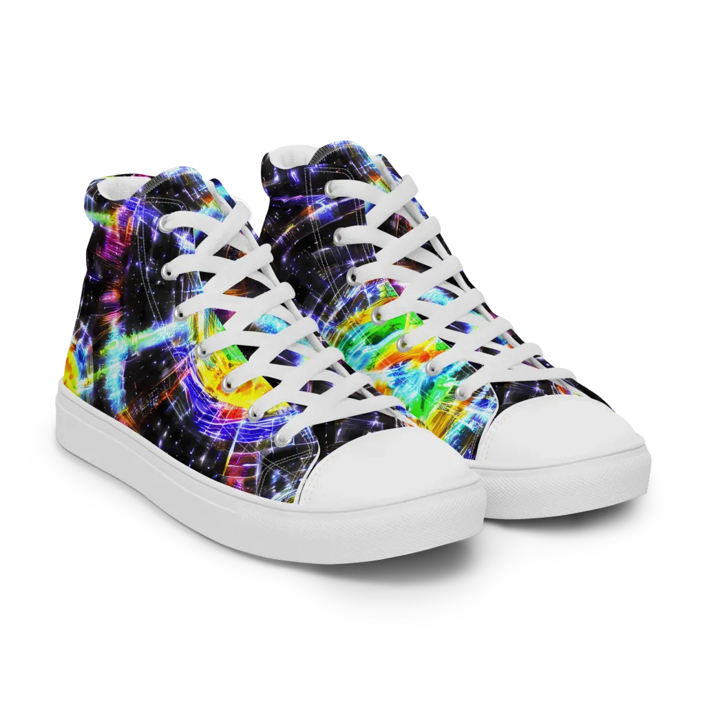 Hirschl's Vortex on Women's High Top Canvas Shoes — Right Front