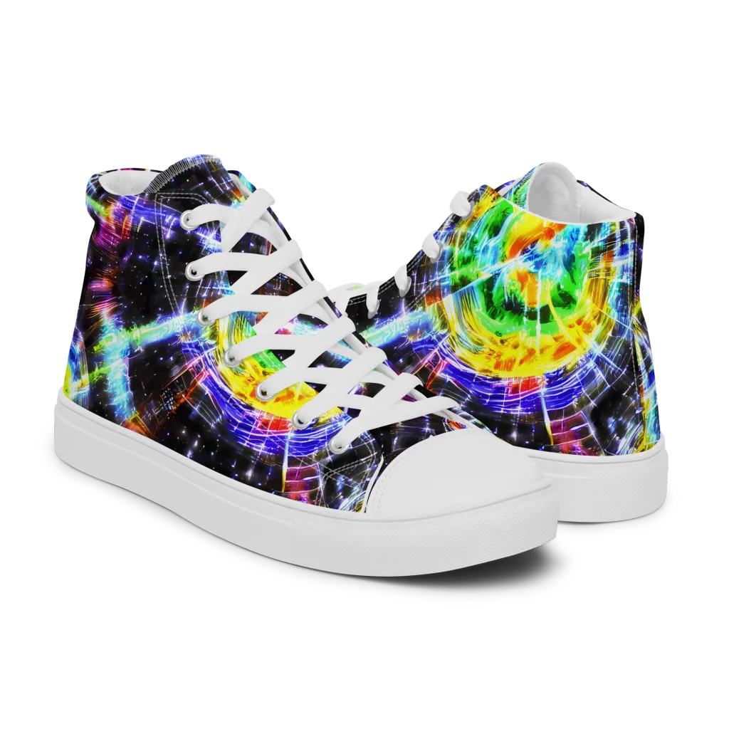 Hirschl's Vortex on Women's High Top Canvas Shoes — Right