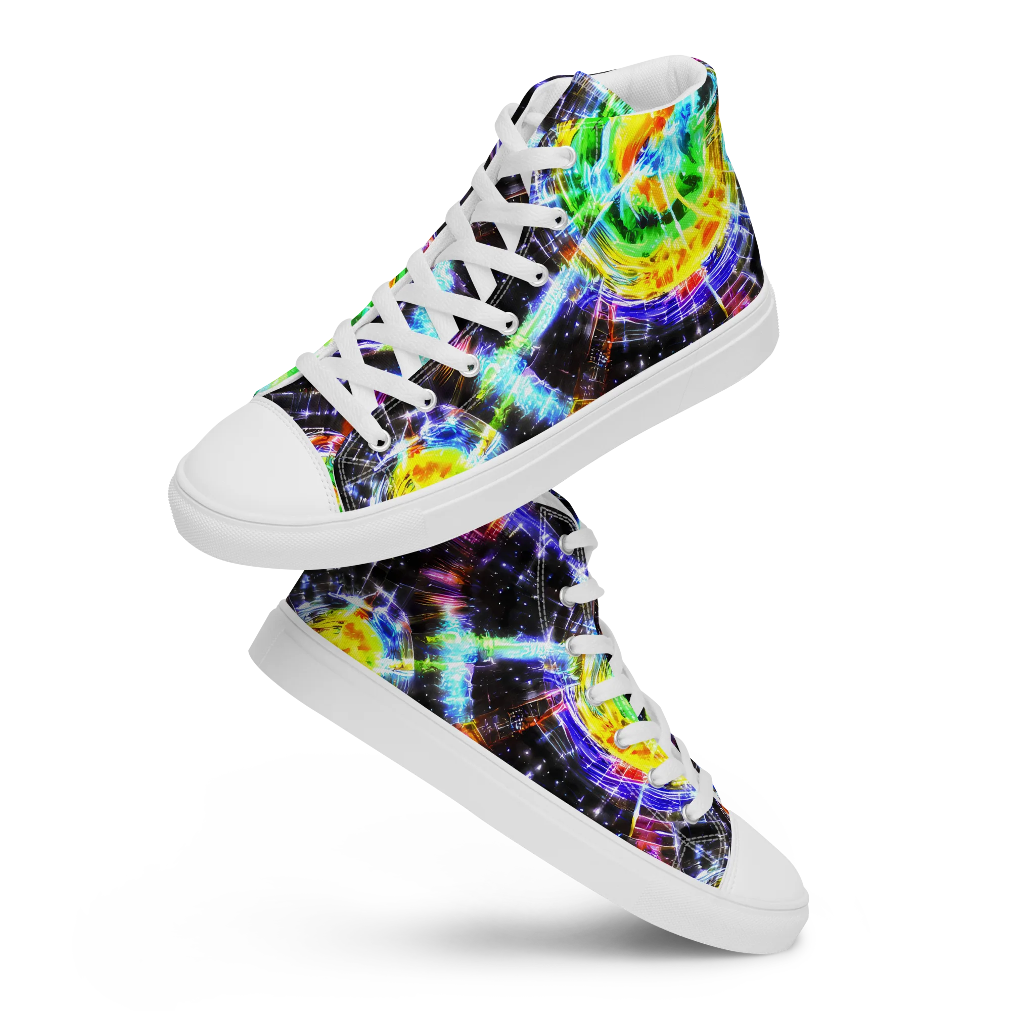Hirschl's Vortex on Women's High Top Canvas Shoes — Front