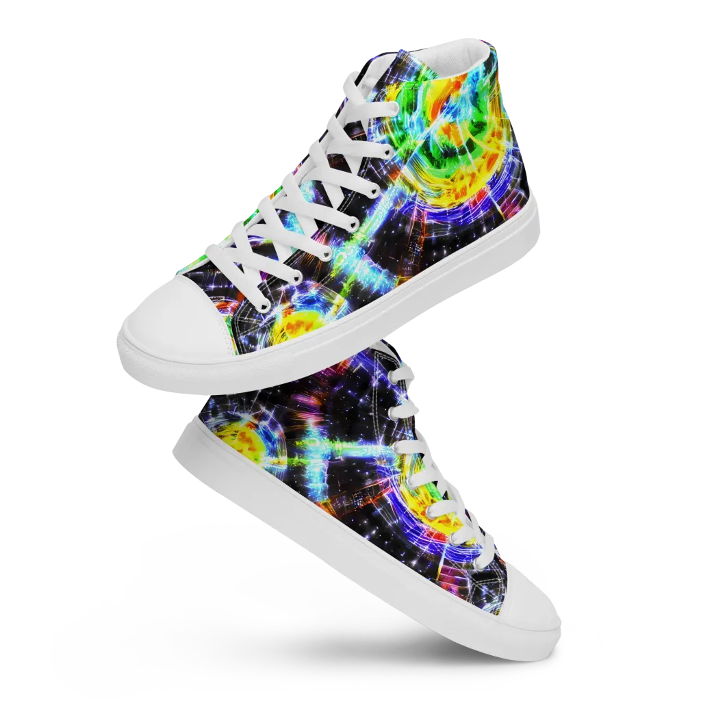 Hirschl's Vortex on Women's High Top Canvas Shoes — Front