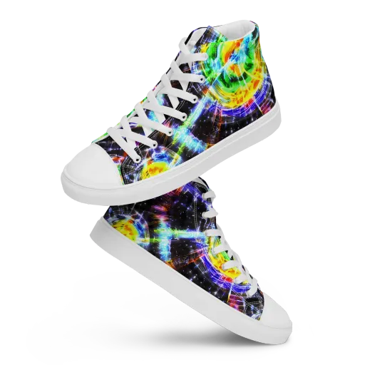Hirschl's Vortex on a Women's High Top Canvas Shoes