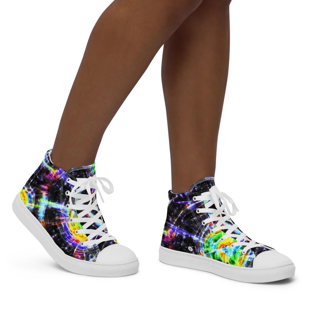Hirschl's Vortex on Women's High Top Canvas Shoes — Right