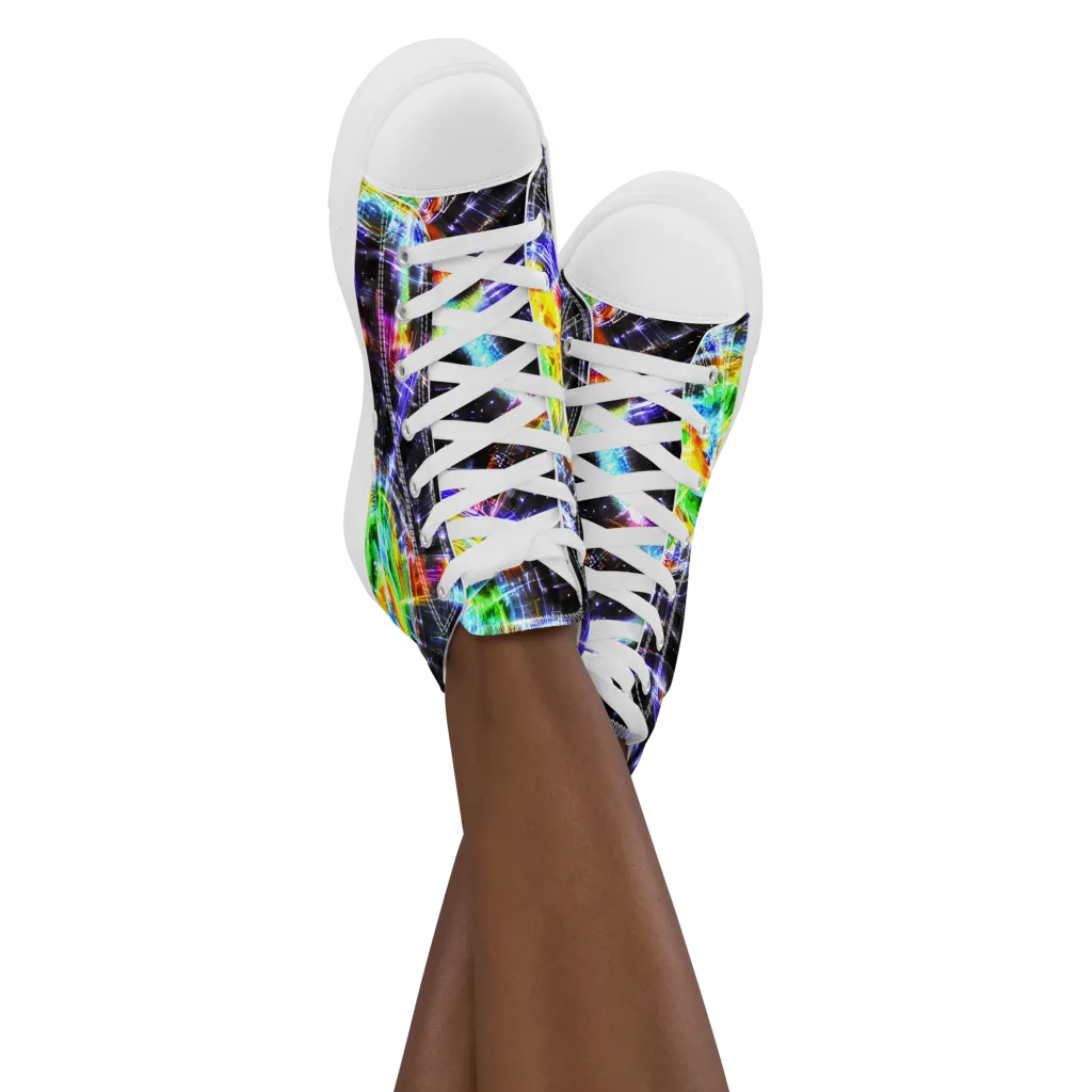 Hirschl's Vortex on Women's High Top Canvas Shoes — Front