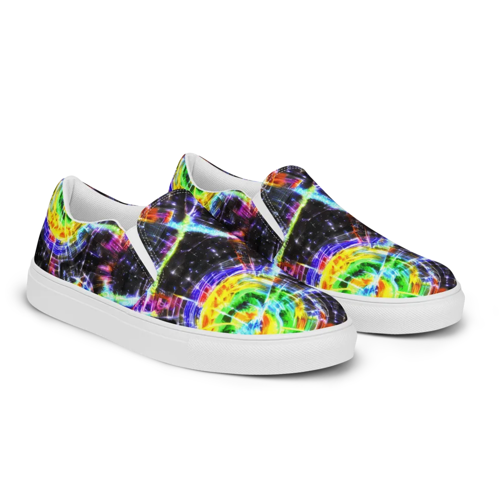 Hirschl's Vortex on Men's Slip-On Canvas Shoes — Right Front