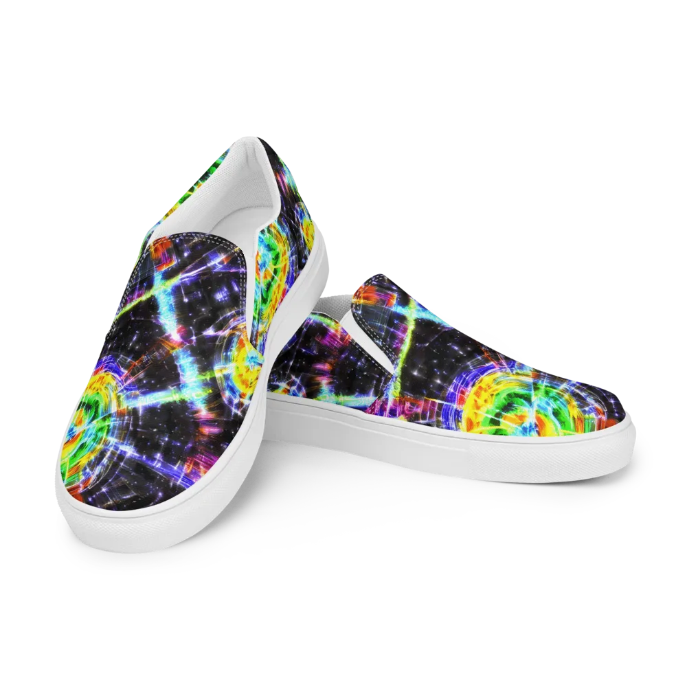 Hirschl's Vortex on Men's Slip-On Canvas Shoes — Left Front