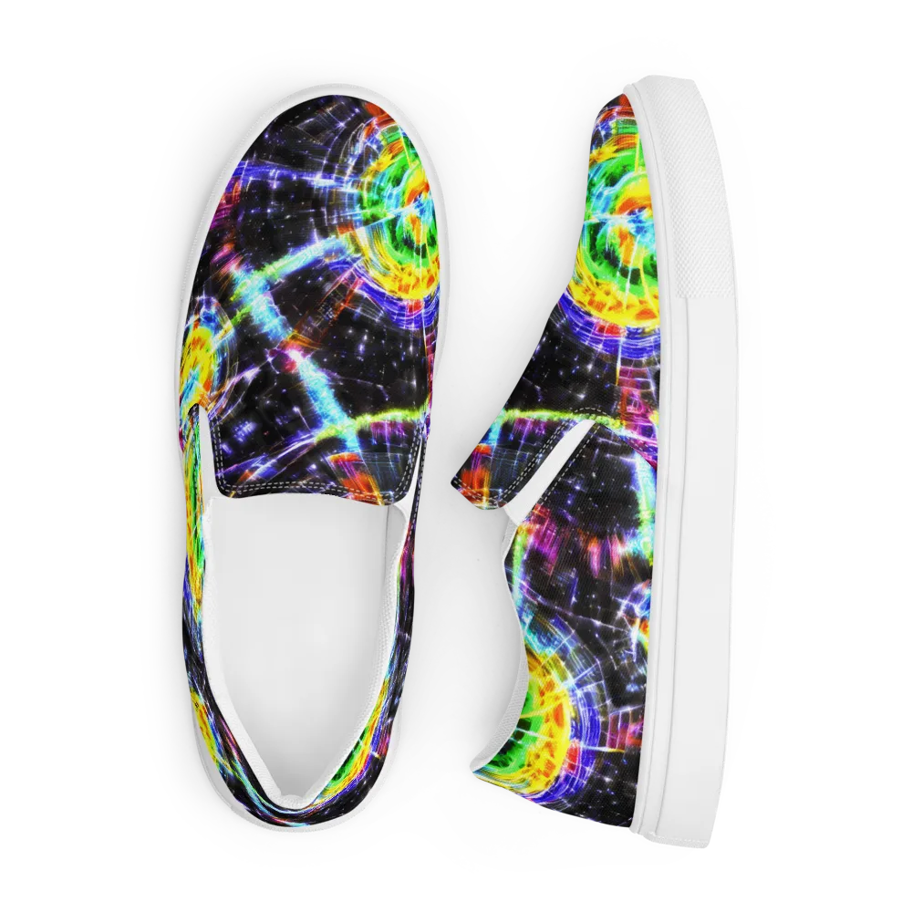 Hirschl's Vortex on Men's Slip-On Canvas Shoes — Front