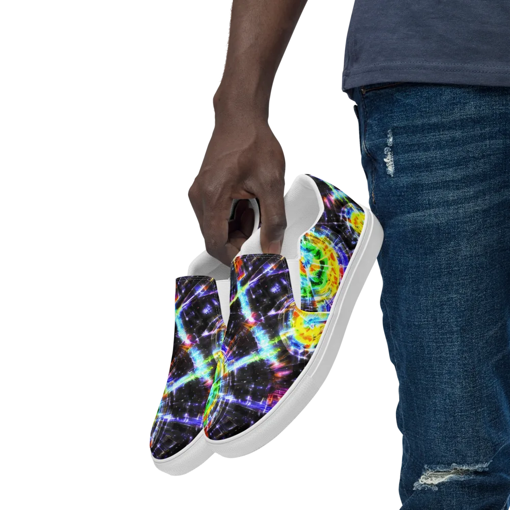Hirschl's Vortex on Men's Slip-On Canvas Shoes — Left Front