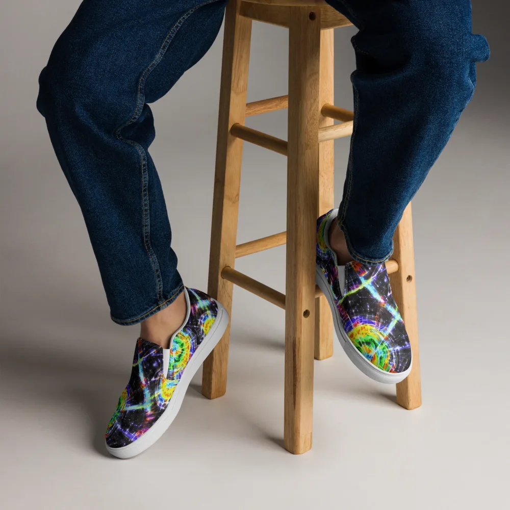 Hirschl's Vortex on Men's Slip-On Canvas Shoes — Front