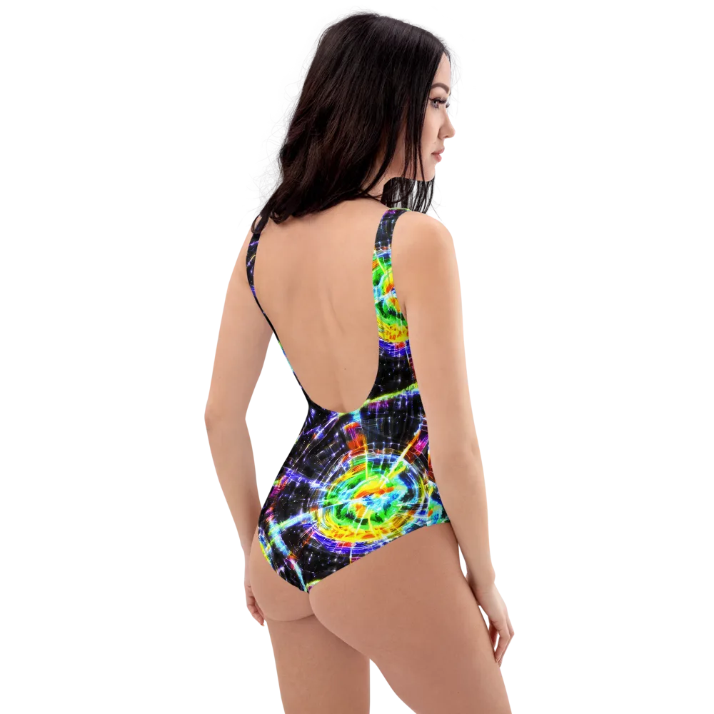 Hirschl's Vortex on One-Piece Swimsuit — Right Back