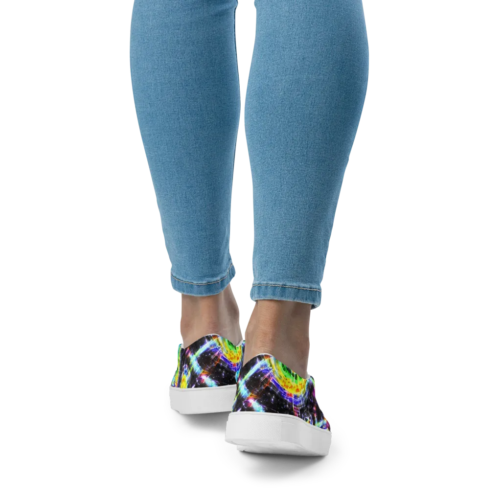 Hirschl's Vortex on Women's Slip-On Canvas Shoes — Back