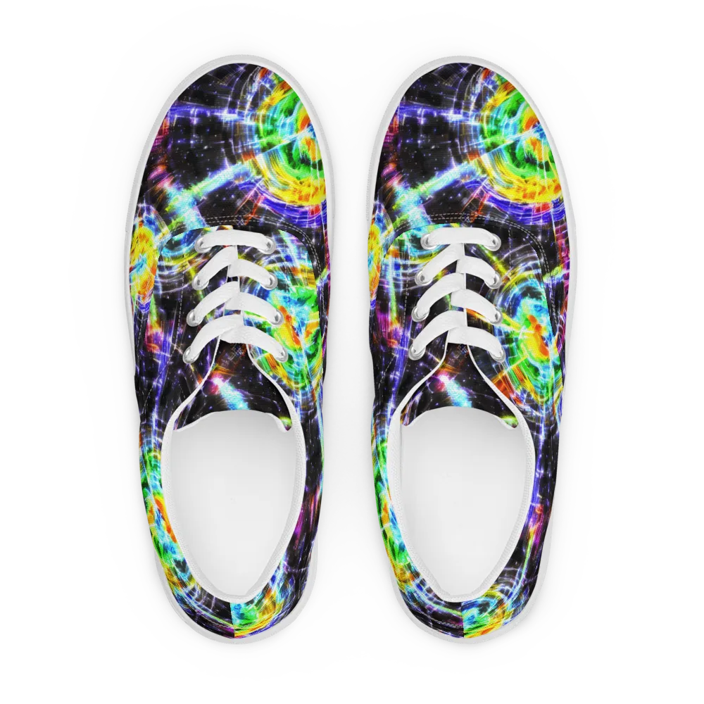 Hirschl's Vortex on Men's Lace-Up Canvas Shoes — Front