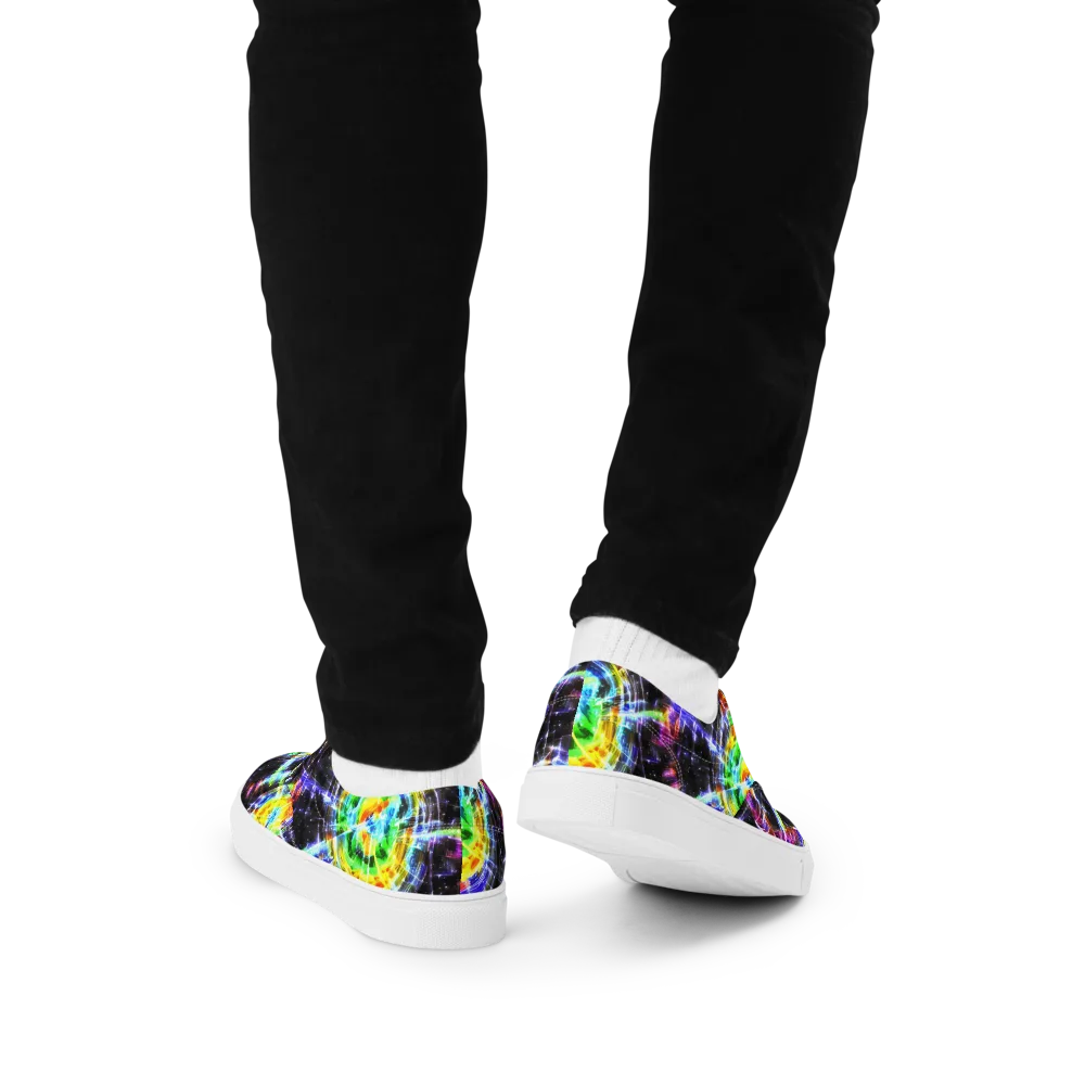 Hirschl's Vortex on Men's Lace-Up Canvas Shoes — Back
