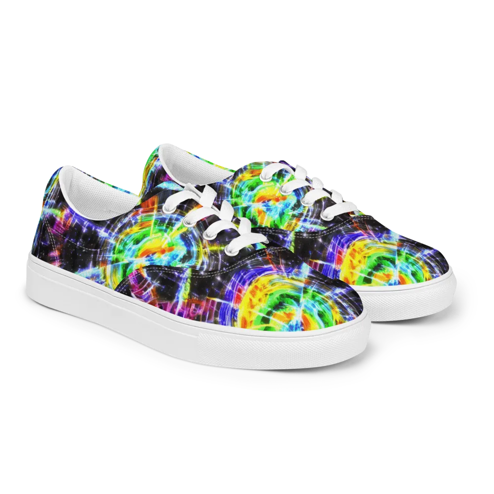 Hirschl's Vortex on Men's Lace-Up Canvas Shoes — Right Front